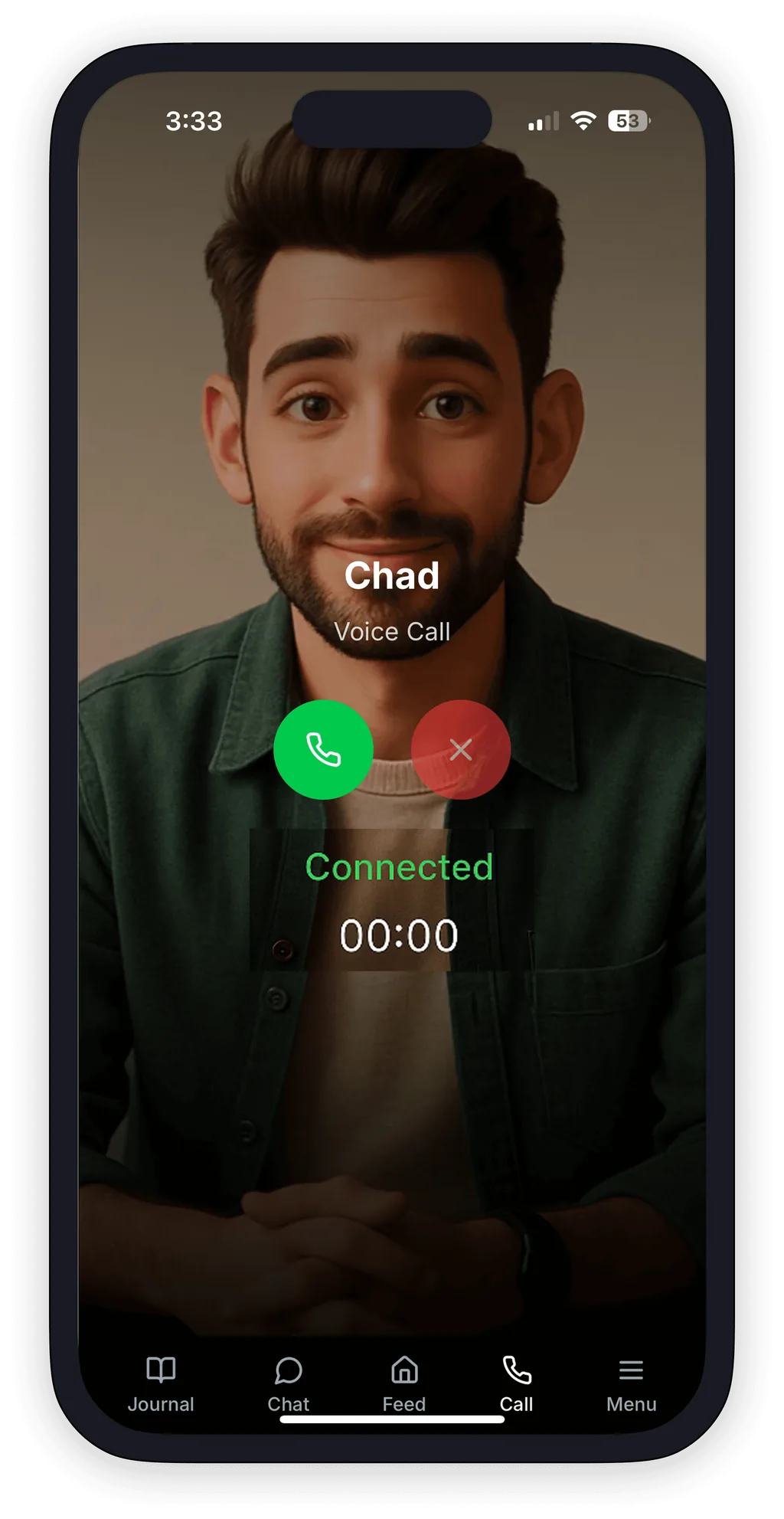 Chad on phone call